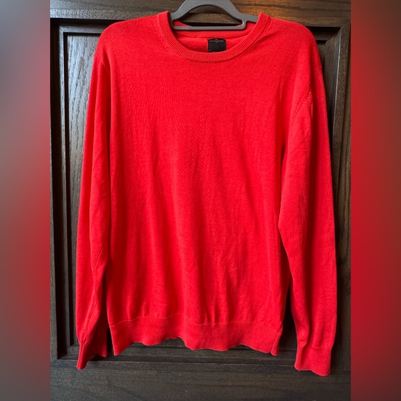 Doppelgänger Roma 100% Cotton Men's Bold Red/Orange Salmon Crewneck Sweater  XL - Picture 2 of 8